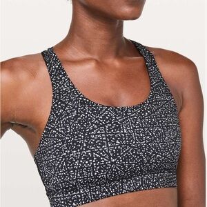 Lululemon Time To Sweat Bra in Night View White Black Women’s Size 4